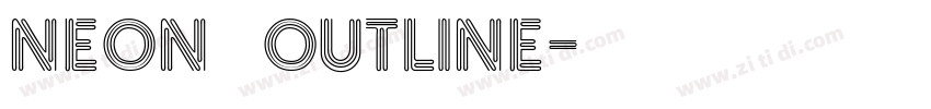 neon outline字体转换